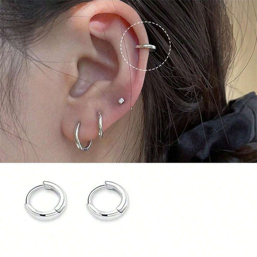 2 pendientes pequeños 8mm , ideales para uso diario, fotografía, joyería con proceso de galvanoplastia - Quierox - Tienda Online