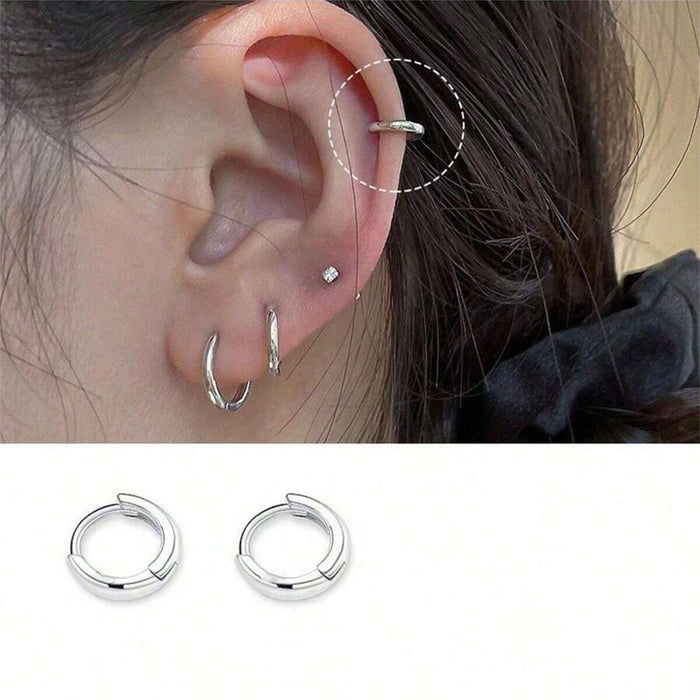 2 pendientes pequeños 8mm , ideales para uso diario, fotografía, joyería con proceso de galvanoplastia - Quierox - Tienda Online