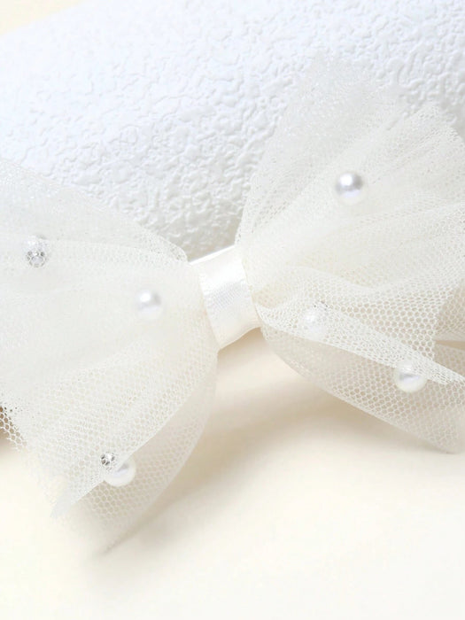 2 piezas Clips para el cabello de malla transparente blanca con perlas - Quierox - Tienda Online