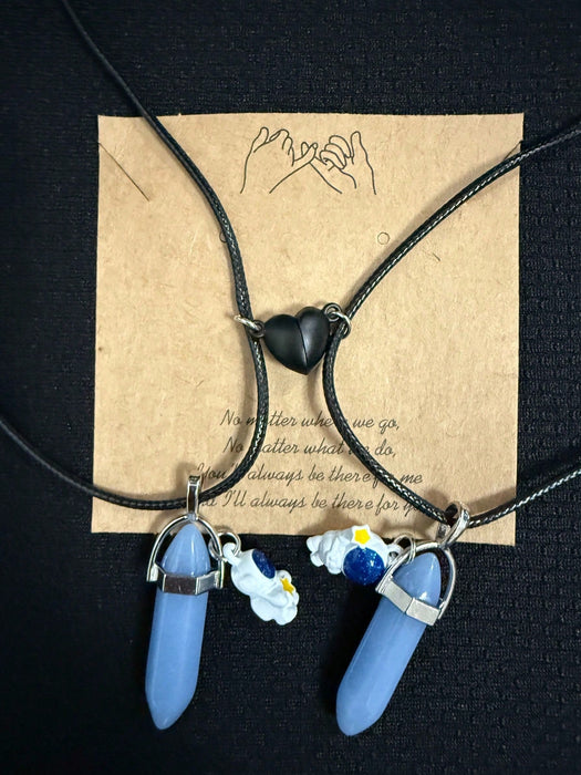 2 Piezas Collar Luminoso En La Oscuridad Con Colgante De Geometría De Astronauta - Quierox - Tienda Online