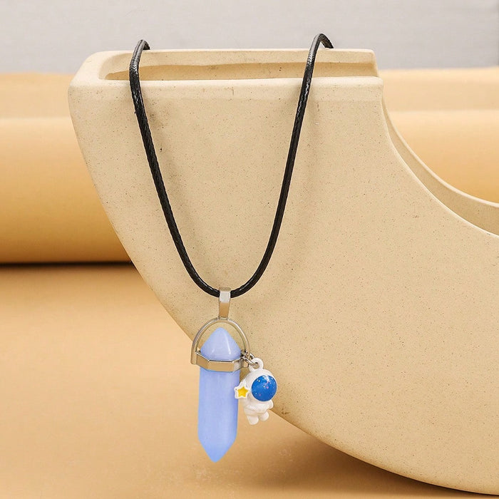 2 Piezas Collar Luminoso En La Oscuridad Con Colgante De Geometría De Astronauta - Quierox - Tienda Online