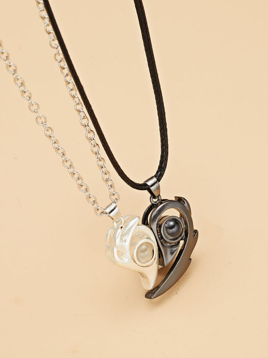 2 piezas Collar pareja colgante de corazón - Quierox - Tienda Online