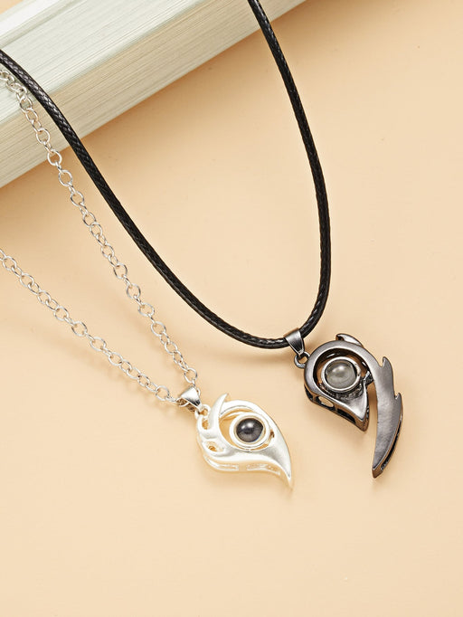 2 piezas Collar pareja colgante de corazón - Quierox - Tienda Online