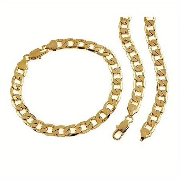 2 piezas de collar y pulsera de moda Hip Hop para hombre - Quierox - Tienda Online