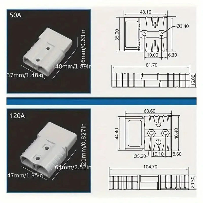 2 Piezas de conectores de Batería para Carretilla Elevadora Eléctrica - Quierox - Tienda Online