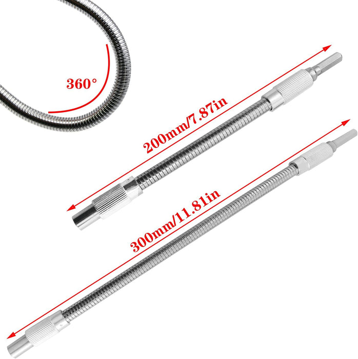 2 piezas de metal flexible broca extensión manguera 11.8 in y 7.9 - Quierox - Tienda Online