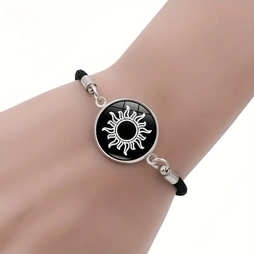 2 piezas de pulseras de sol y luna que brillan en la oscuridad, elegantes con cuentas de vidrio - Quierox - Tienda Online