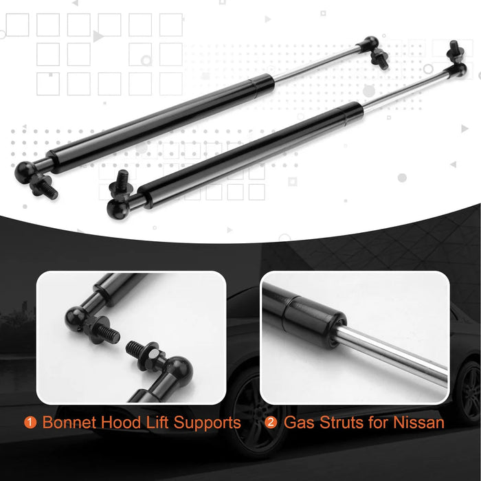 2 Piezas De Soportes De Elevación De Capó Con Puntales - Quierox - Tienda Online