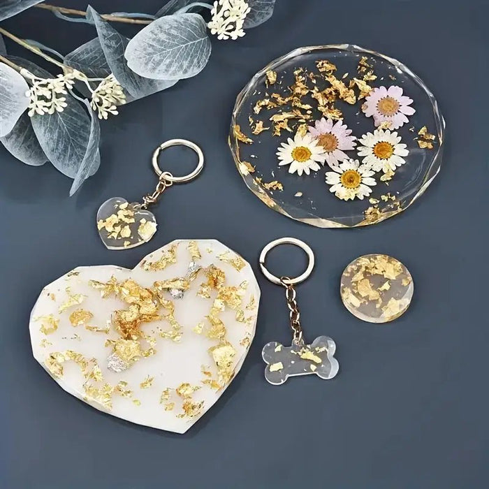 2 piezas Decoración de papel de aluminio dorado Piezas de papel de aluminio - Quierox - Tienda Online