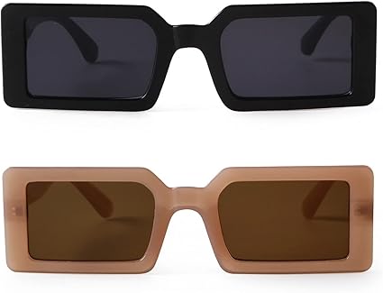 2 piezas Gafas de moda rectangulares unisex - Quierox - Tienda Online