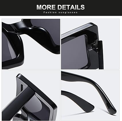 2 piezas Gafas de moda rectangulares unisex - Quierox - Tienda Online