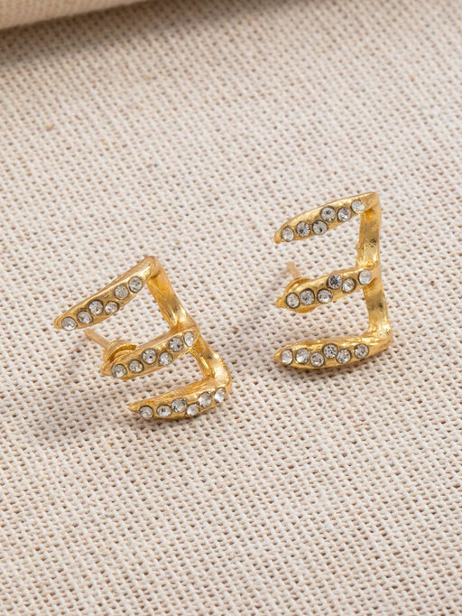 2 piezas Nuevos pendientes curvados de diseño minimalista - Quierox - Tienda Online