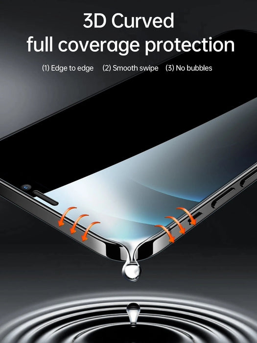 [2 piezas] Protector de pantalla de vidrio templado para privacidad compatible con iPhone - Quierox - Tienda Online