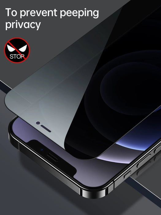 [2 piezas] Protector de pantalla de vidrio templado para privacidad compatible con iPhone - Quierox - Tienda Online