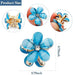 2 pinzas para el cabello con flores de cristal, mini azules - Quierox - Tienda Online