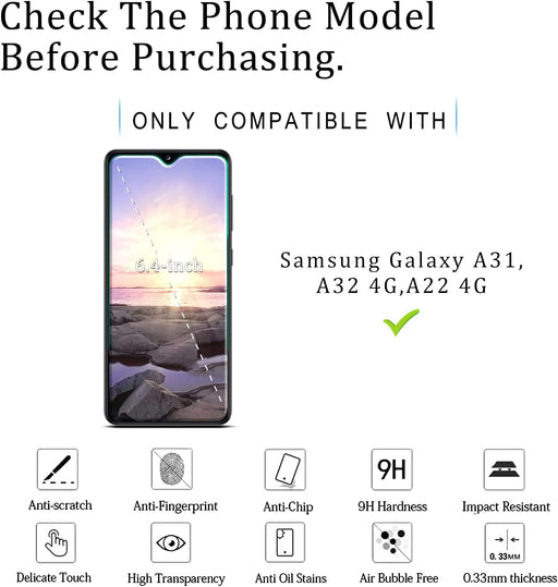 2 Protector de pantalla KATIN para Samsung Galaxy A32 4G - Quierox - Tienda Online