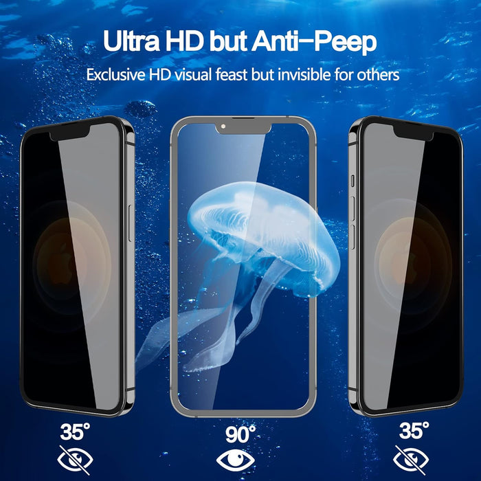 2 Protectores de pantalla de privacidad para iPhone 12 / iPhone 12 Pro (6.1 pulgadas) - Quierox - Tienda Online