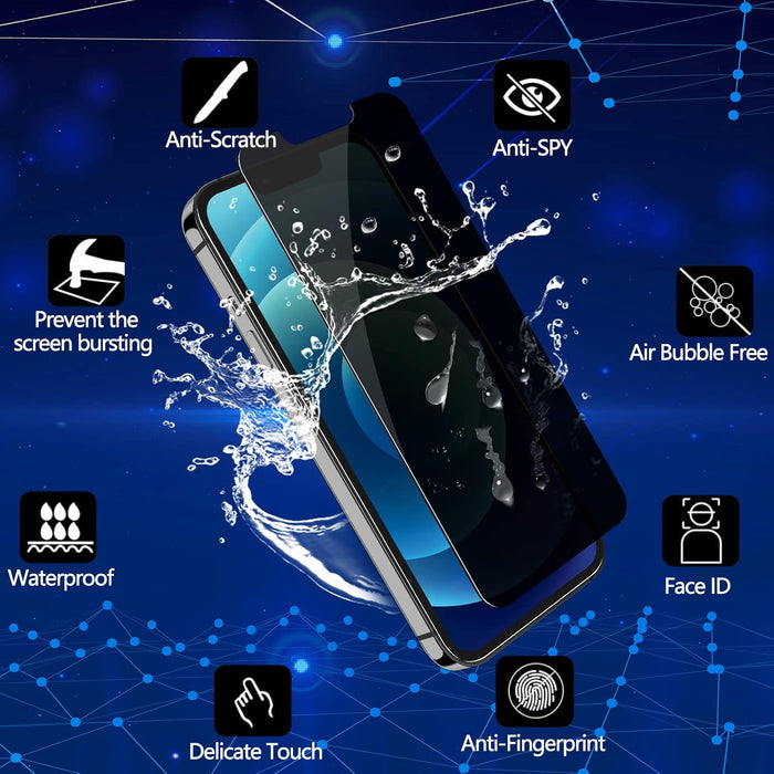2 Protectores de pantalla de privacidad para iPhone 12 / iPhone 12 Pro (6.1 pulgadas) - Quierox - Tienda Online