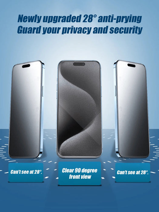 2 protectores de pantalla de vidrio templado mate antiespía - Quierox - Tienda Online