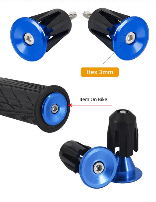 2 tapones de expansión de aluminio para manillar de bicicleta de montaña - Quierox - Tienda Online