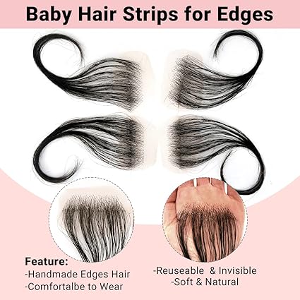 2 Tiras de cabello de encaje HD para bordes ,bordes de cabello natural - Quierox - Tienda Online