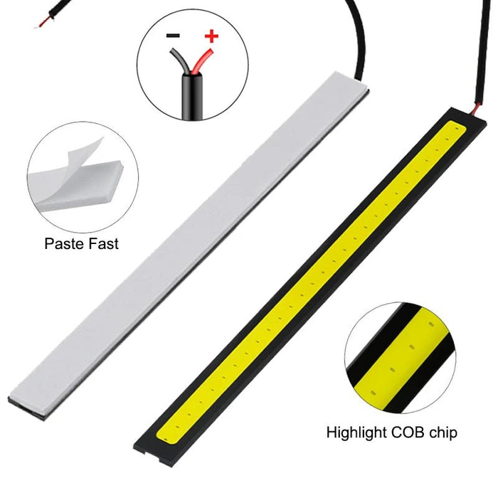2 uds 17CM DRL bombilla LED COB luz de circulación diurna Universal impermeable - Quierox - Tienda Online