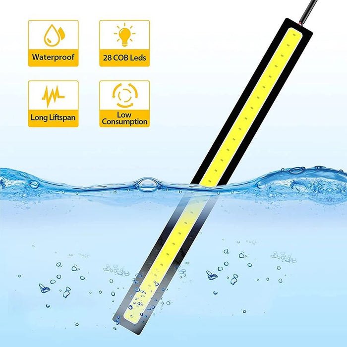 2 uds 17CM DRL bombilla LED COB luz de circulación diurna Universal impermeable - Quierox - Tienda Online