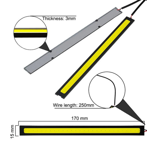 2 uds 17CM DRL bombilla LED COB luz de circulación diurna Universal impermeable - Quierox - Tienda Online