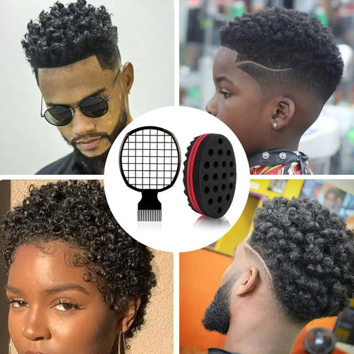 2 uds esponja de peine de pelo Afro Twist para hombres y mujeres - Quierox - Tienda Online