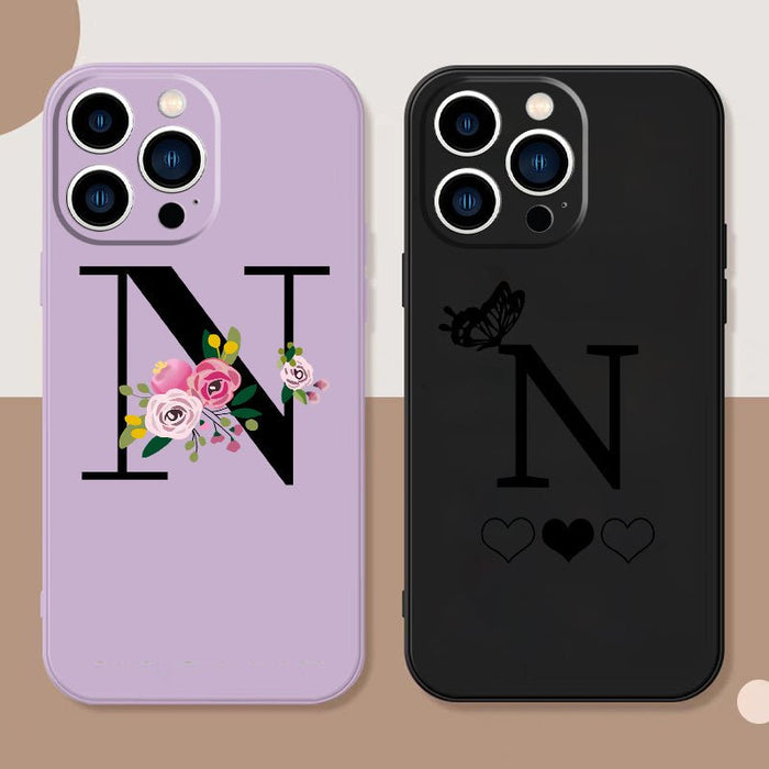 2 Uds. Funda De Teléfono Con Patrón De Letra N Para IPhone - Quierox - Tienda Online