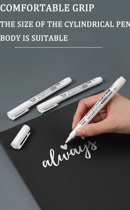 2 unidades de bolígrafos de pintura blanca permanente de punta fina - Quierox - Tienda Online