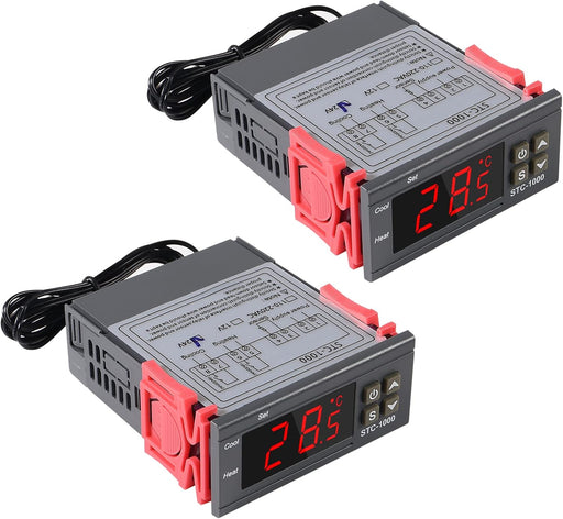 2 unids STC - 1000 controlador de temperatura digital 24 V termostato incubadora termorregulador - Quierox - Tienda Online