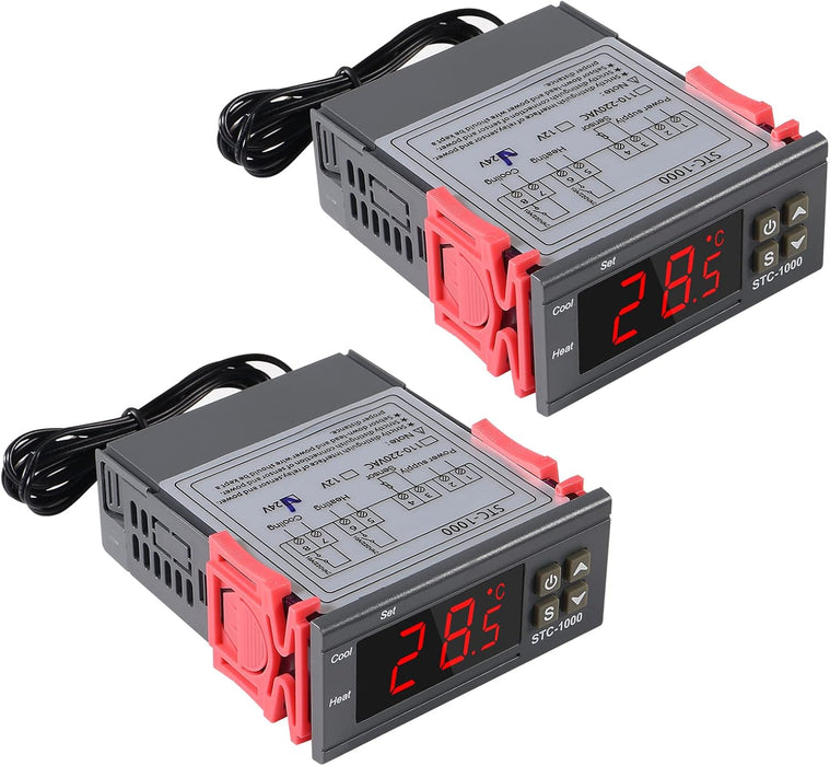 2 unids STC - 1000 controlador de temperatura digital 24 V termostato incubadora termorregulador - Quierox - Tienda Online