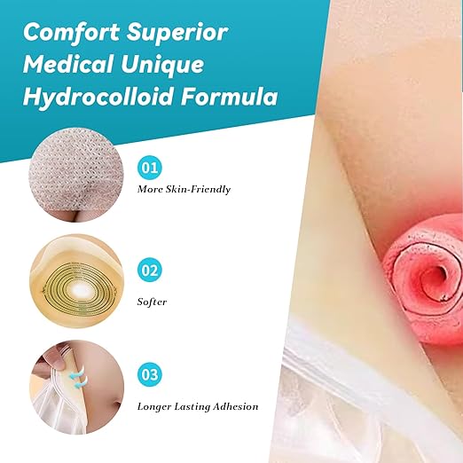 20 bolsas de colostomía, suministros de ostomía de una pieza, bolsas drenables - Quierox - Tienda Online