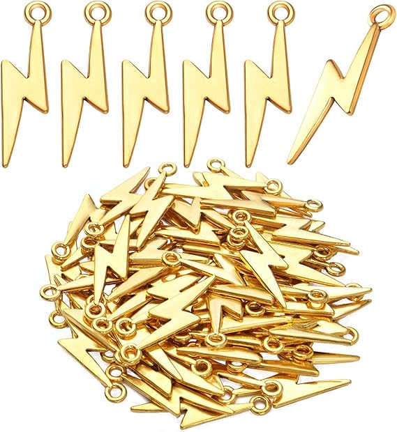 20 colgantes de rayo de aleación tibetana, dijes de trueno, colgantes vintage para pulseras - Quierox - Tienda Online