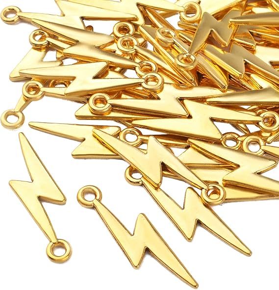 20 colgantes de rayo de aleación tibetana, dijes de trueno, colgantes vintage para pulseras - Quierox - Tienda Online