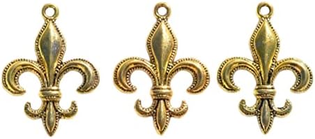 20 dijes de tono dorado de flor de lis - Quierox - Tienda Online