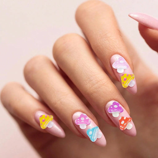 20 Dijes de uñas de hongos en 3D, bonito dije para uñas artísticas,colores aleatorios - Quierox - Tienda Online