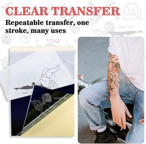 20 hojas de papel de transferencia de tatuajes - Quierox - Tienda Online