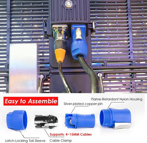 20 juegos 250 V, 20 A, CA Conectores de Altavoz de Audio Montaje en panel de 3 pines - Quierox - Tienda Online