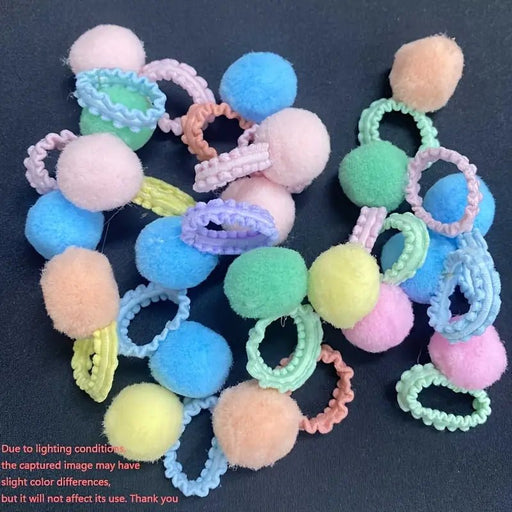 20 piezas Coleteros con Bolas de Caramelo de Colores Aleatorios para el Cabello - Quierox - Tienda Online
