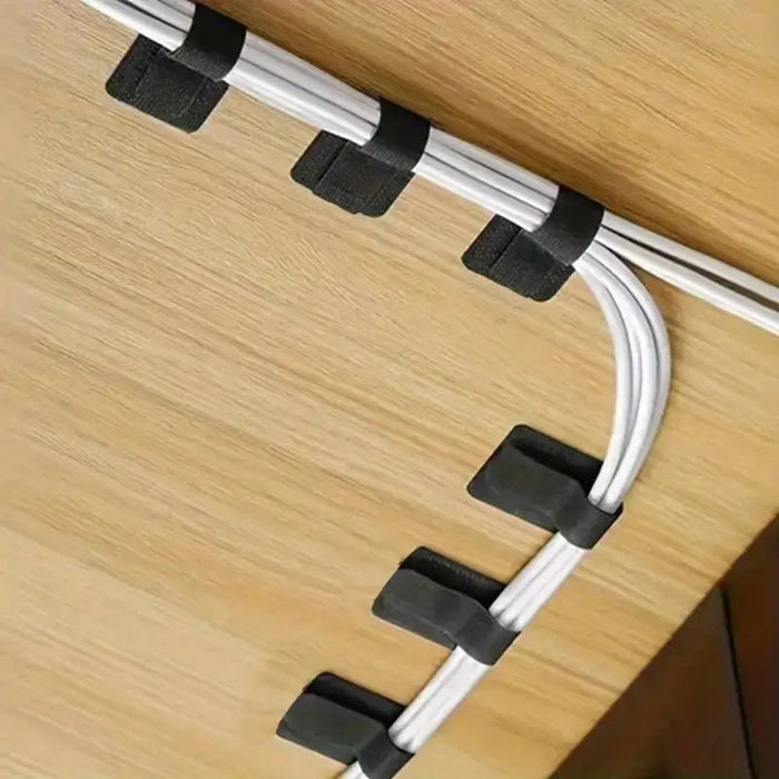 20 piezas de correas autoadhesivas de nailon, sujetadores, fáciles de organizar cables de escritorio - Quierox - Tienda Online