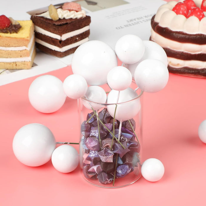 20 piezas de decoración de bolas blancas para tartas - Quierox - Tienda Online