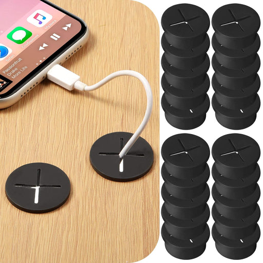 20 piezas de ojales flexibles para escritorio, ojales de silicona para cables - Quierox - Tienda Online