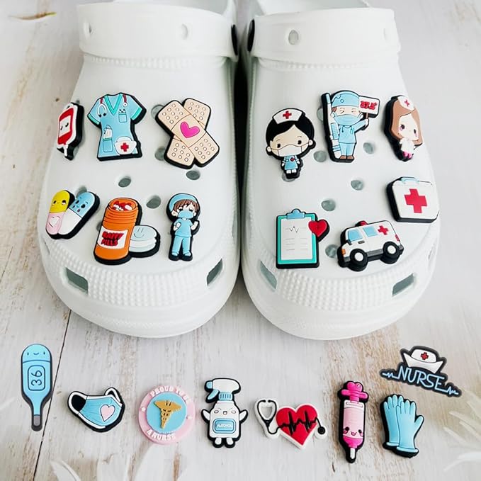 20 pines para Crocs, accesorios de zapatos para enfermeras, accesorios para zapatos - Quierox - Tienda Online