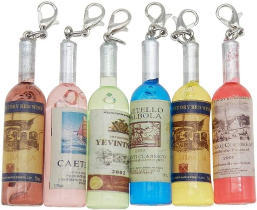 20 Uds dijes de resina 3D colgantes de botellas de vino para hacer joyas - Quierox - Tienda Online