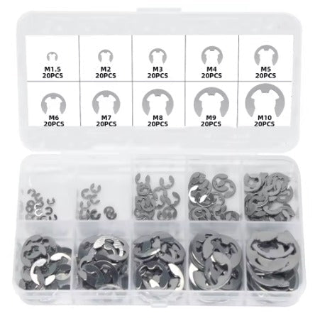 200 piezas de arandelas de retención externas para ejes con anillo - Quierox - Tienda Online