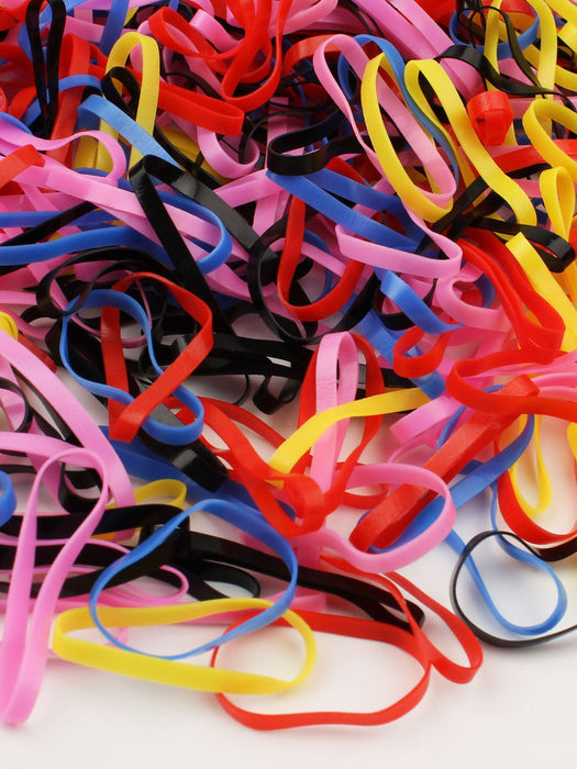 200 piezas de lazos elásticos para cabello con banda elástica de colores y cubierta duradera - Quierox - Tienda Online