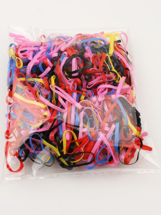 200 piezas de lazos elásticos para cabello con banda elástica de colores y cubierta duradera - Quierox - Tienda Online