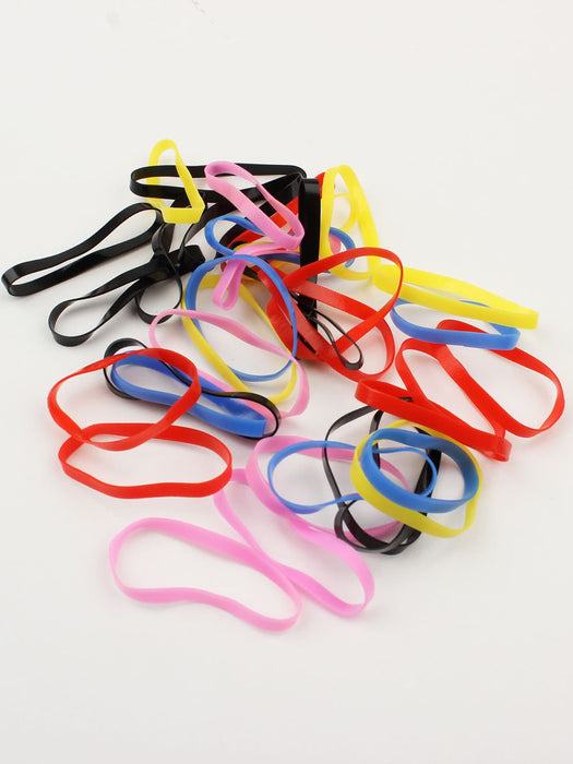 200 piezas de lazos elásticos para cabello con banda elástica de colores y cubierta duradera - Quierox - Tienda Online